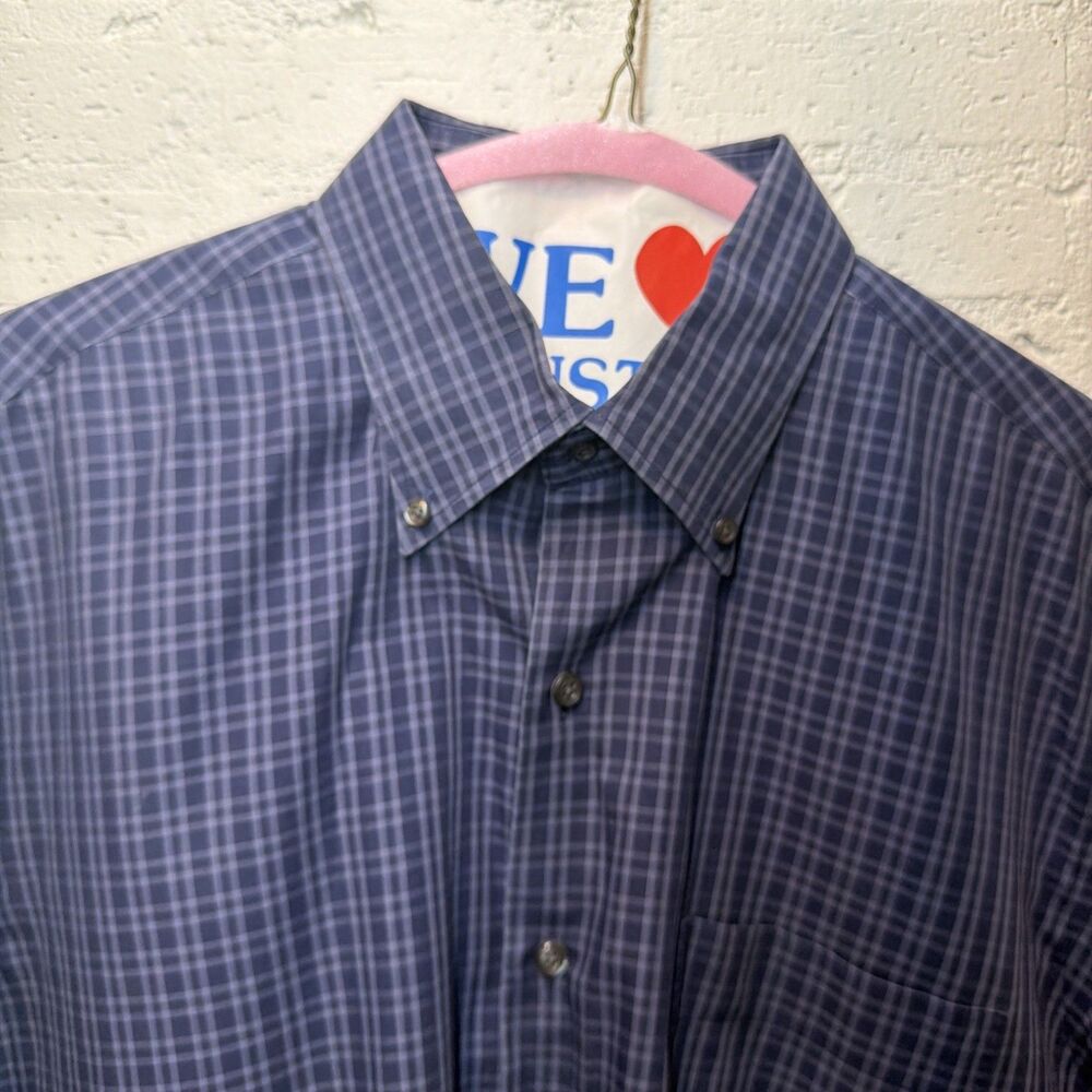 Peter Millar Men’s Plaid Button-Down Shirt Blue M - Picture 2 of 6
